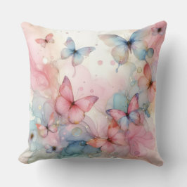エレガント水彩蝶装飾用クッション クッション