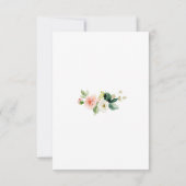 エレガント水彩赤面花金ゴールド結婚ズ 出欠カード (裏面)