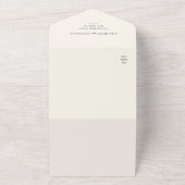 エレガント水彩野草庭園の結婚式 オールインワン招待状 (外側)