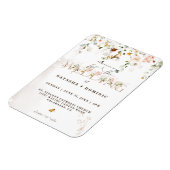 エレガント水彩野草庭園の結婚式 マグネット (左側)