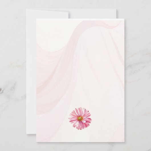 エレガント水彩野草庭園の結婚式 招待状 (裏面)