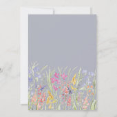 エレガント水彩野草誕生日 招待状 (裏面)