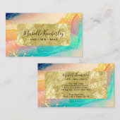 エレガント水彩金箔 名刺 (正面/裏面)
