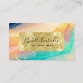 エレガント水彩金箔 名刺 (正面)