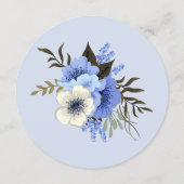 エレガント水彩青フローラ結婚丸 メニュー (裏面)