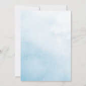 エレガント水彩青紫陽花フローラ結婚ズ セーブザデート (裏面)