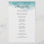 エレガント水彩青航海の婚式 (裏面)