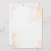 エレガント水彩黄色ひまわりフローラ結婚ズ セーブザデート (裏面)