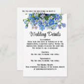 エレガント水忘れ色はい結婚。 エンクロージャーカード (正面/裏面)