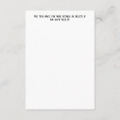 エレガント水忘れ色はい結婚。 エンクロージャーカード (裏面)