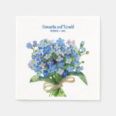 エレガント水忘れ色はい結婚。 スタンダードカクテルナプキン (正面)