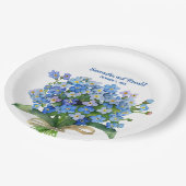 エレガント水忘れ色はい結婚。 ペーパープレート (アングル)