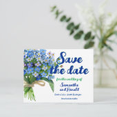 エレガント水忘れ色はい結婚。 案内ポストカード (スタンド正面)