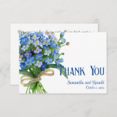 エレガント水忘れ色素 – 無結婚礼 招待状 (正面/裏面)