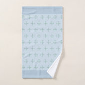 エレガント水玉模様オンWondrous Blue バスタオルセット (ハンドタオル)