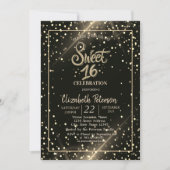 エレガント水玉模様,甘い16パーティー 招待状 (正面)