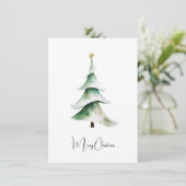 エレガント水素朴色クリスマスツリー シーズンカード (スタンド正面)