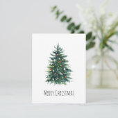 エレガント水素朴色クリスマスツリー シーズンカード (スタンド正面)