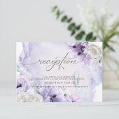 エレガント水素朴色バイオレットポピー 招待状 (スタンド正面)