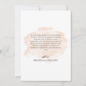 エレガント水結婚色サンキューカード サンキューカード (正面)