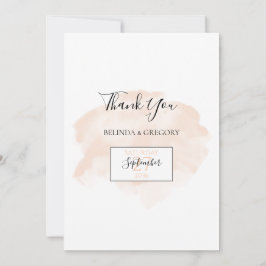 エレガント水結婚色サンキューカード サンキューカード