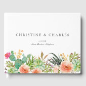 エレガント水結婚色 ゲストブック (正面)