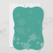 エレガント水色の冬の結婚式 招待状 (裏面)