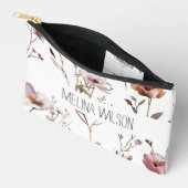 エレガント水色の野花 アクセサリーポーチ (見開き)