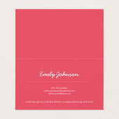 エレガント水色ハート名刺 名刺 (内部フラット)