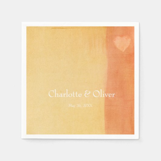 エレガント水色ハート スタンダードカクテルナプキン (正面)