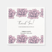 エレガント水色バラミニマル結婚の感謝していs スタンダードカクテルナプキン (正面)