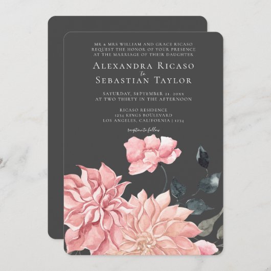 エレガント水色フローラ結婚 (正面/裏面)