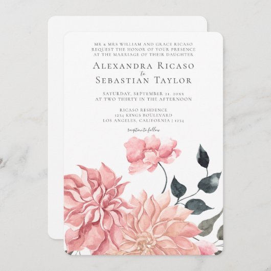 エレガント水色フローラ結婚 (正面/裏面)