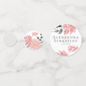 エレガント水色フローラ結婚 コンフェッティ (裏面)