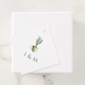 エレガント水色フローラ結婚 フェイバータグ (インサイチュ)