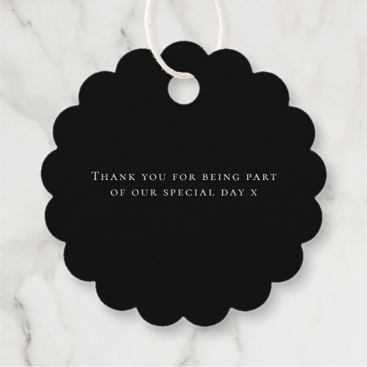 エレガント水色フローラ結婚 フェイバータグ (裏面)