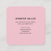 エレガント水色フローラ黒 スクエア名刺 (裏面)