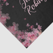 エレガント水色マグノリアフローラブラック 薄葉紙 (詳細)