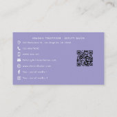 エレガント水色多肉性フローラプロフェッショナル 名刺 (裏面)