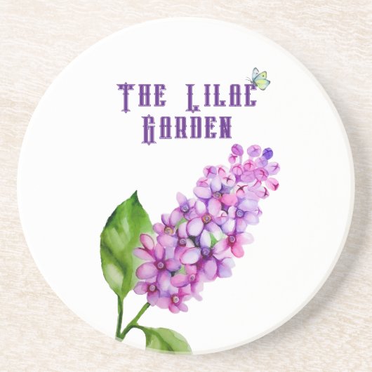 エレガント水色薄紫 コースター (正面)