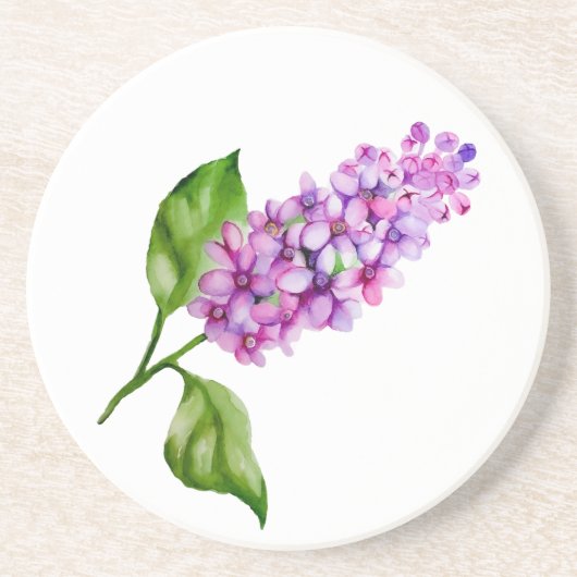 エレガント水色薄紫 コースター (正面)