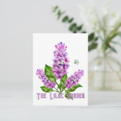 エレガント水色薄紫 シーズンポストカード (スタンド正面)