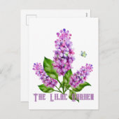 エレガント水色薄紫 シーズンポストカード (正面/裏面)