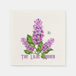 エレガント水色薄紫 スタンダードカクテルナプキン