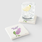 エレガント水色薄紫 ストーンコースター (横)