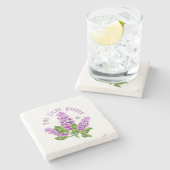 エレガント水色薄紫 ストーンコースター (横)