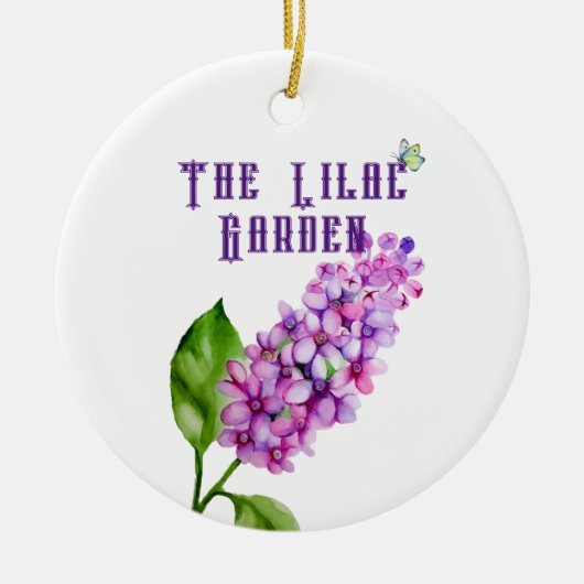 エレガント水色薄紫 セラミックオーナメント (正面)