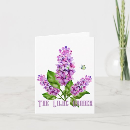 エレガント水色薄紫 ノートカード (正面)