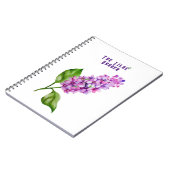 エレガント水色薄紫 ノートブック (左側)