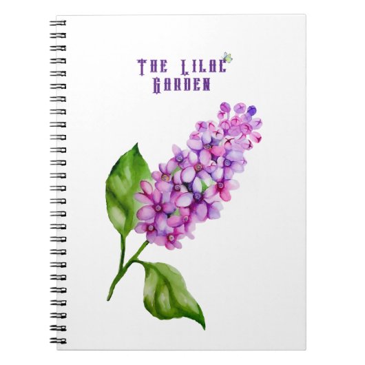 エレガント水色薄紫 ノートブック (正面)